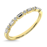 Thumbnail for Diamond 1/10 Ct.Tw. Round and Baguette Stackable Ring in 14K Yellow Gold
