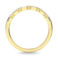 Thumbnail for Diamond 1/10 Ct.Tw. Round and Baguette Stackable Ring in 14K Yellow Gold