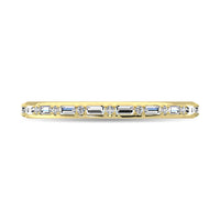 Thumbnail for Diamond 1/10 Ct.Tw. Round and Baguette Stackable Ring in 14K Yellow Gold