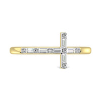Thumbnail for Diamond 1/6 Ct.Tw. Round and Baguette Stackable Ring in 14K Yellow Gold