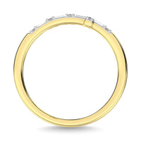 Thumbnail for Diamond 1/6 Ct.Tw. Round and Baguette Stackable Ring in 14K Yellow Gold