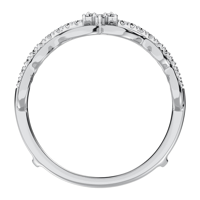 10K White Gold 1/3 Ct.Tw. Diamond Guard Ring