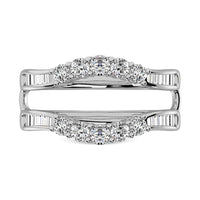 Thumbnail for Diamond 3/4 Ct.Tw. Round and Baguette Wraps and Enhancer in 14K White Gold