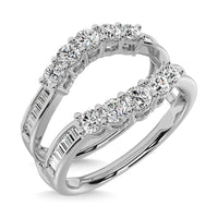 Thumbnail for Diamond 3/4 Ct.Tw. Round and Baguette Wraps and Enhancer in 14K White Gold