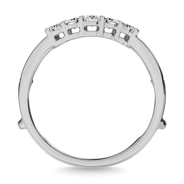 Diamond 3/4 Ct.Tw. Round and Baguette Wraps and Enhancer in 14K White Gold