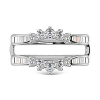 Thumbnail for Diamond 3/4 Ct.Tw. Round and Baguette Wraps and Enhancer in 14K White Gold