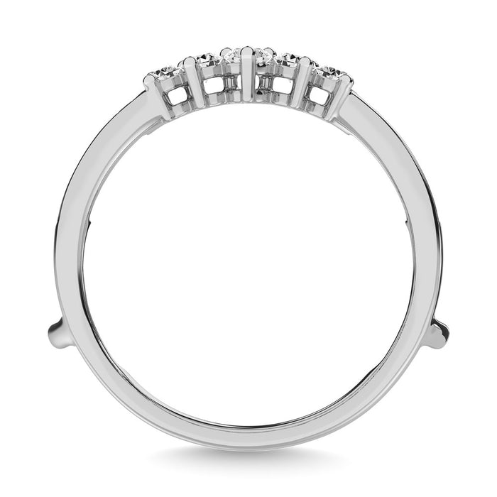 Diamond 3/4 Ct.Tw. Round and Baguette Wraps and Enhancer in 14K White Gold