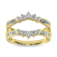 Thumbnail for Diamond 3/4 Ct.Tw. Round and Baguette Wraps and Enhancer in 14K Yellow Gold