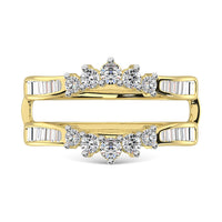 Thumbnail for Diamond 3/4 Ct.Tw. Round and Baguette Wraps and Enhancer in 14K Yellow Gold