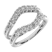 Thumbnail for 14K White Gold 1/2 Ct.Tw. Round and Baguette Diamond Guard Ring