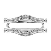 Thumbnail for 14K White Gold 1/2 Ct.Tw. Round and Baguette Diamond Guard Ring