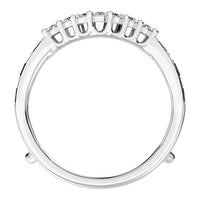 Thumbnail for 14K White Gold 1/2 Ct.Tw. Round and Baguette Diamond Guard Ring