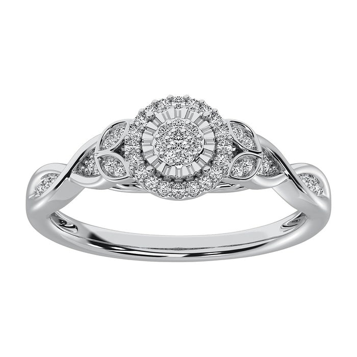 10K White Gold 1/6 Ct.Tw. Diamond Promise Ring