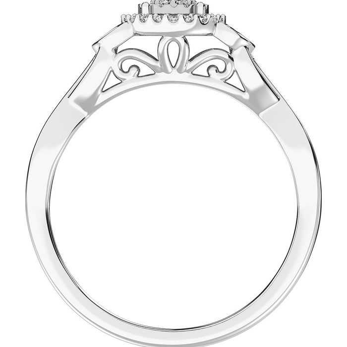 10K White Gold 1/6 Ct.Tw. Diamond Promise Ring