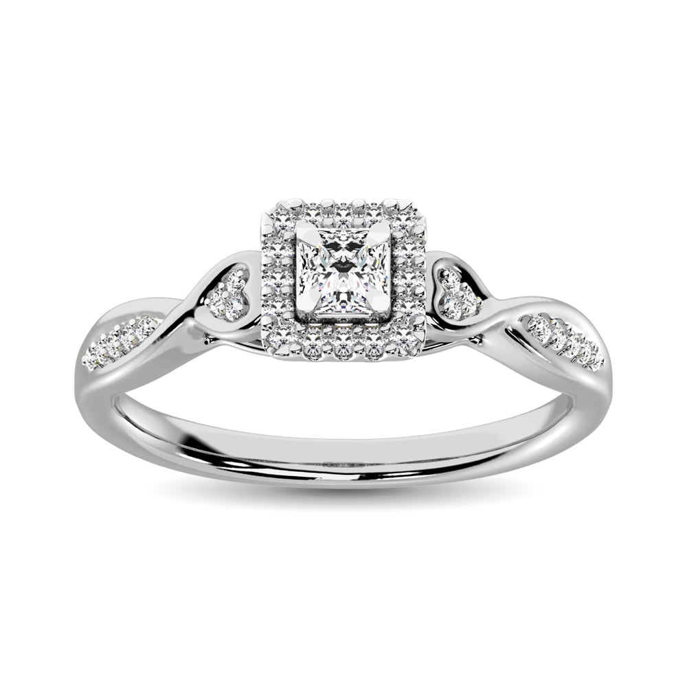 Diamond 1/8 Ct.Tw. Promise Ring in 10K White Gold