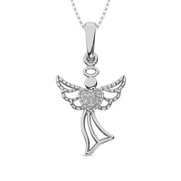 Thumbnail for Diamond 1/50 Ct.Tw. Fairy Pendant in Sterling Silver