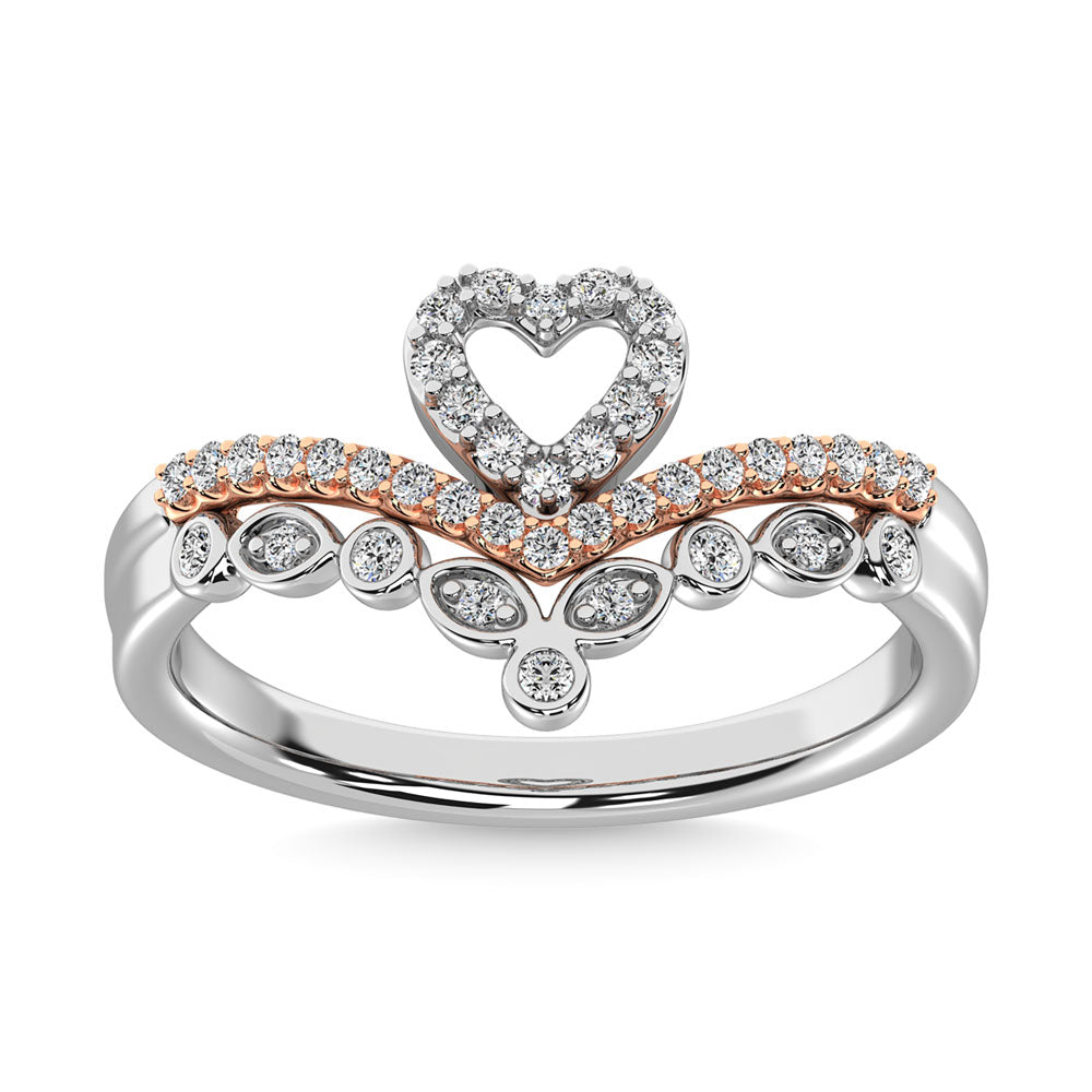 Diamond 1/5 Ct.Tw. Stackable Band in 10K Two Tone Gold