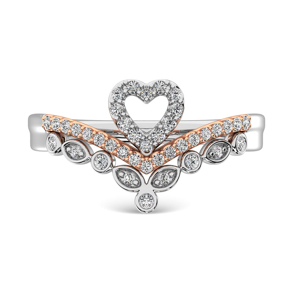 Diamond 1/5 Ct.Tw. Stackable Band in 10K Two Tone Gold