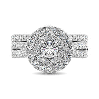 Thumbnail for Diamond 2 Ct.Tw. Double Halo Bridal Ring in 10K White Gold