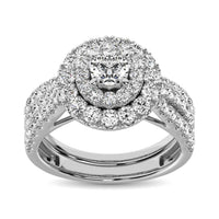 Thumbnail for Diamond 2 Ct.Tw. Double Halo Bridal Ring in 10K White Gold