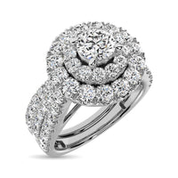Thumbnail for Diamond 2 Ct.Tw. Double Halo Bridal Ring in 10K White Gold