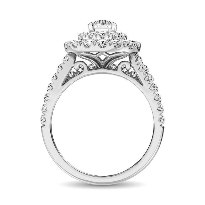 Diamond 2 Ct.Tw. Double Halo Bridal Ring in 10K White Gold