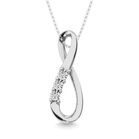 Thumbnail for Sterling Silver Diamond Accent Infinity Pendant