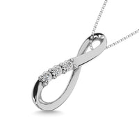 Thumbnail for Sterling Silver Diamond Accent Infinity Pendant