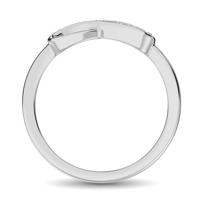 10K White Gold 1/20 Ctw Diamond Infinity Ring