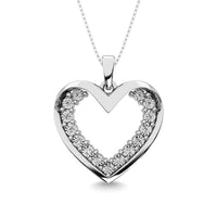 Thumbnail for Sterling Silver Diamond Accent Heart Pendant