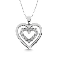Thumbnail for Sterling Silver Diamond Accent Heart Pendant
