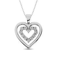 Thumbnail for Sterling Silver Diamond Accent Heart Pendant