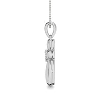 Thumbnail for Sterling Silver Diamond Accent Heart & Cross Pendant