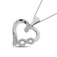 Thumbnail for Sterling Silver 1/10 Ctw Diamond Heart Pendant