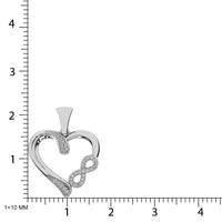 Thumbnail for Sterling Silver 1/10 Ctw Diamond Heart Pendant