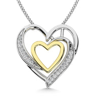 Thumbnail for Diamond 1/20 Ct.Tw. Heart Pendant in 925 Silver