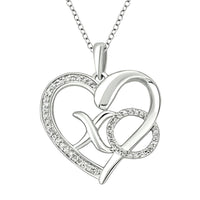 Thumbnail for Sterling Silver 1/10 Ctw Diamond Heart Pendant