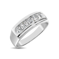 Thumbnail for Diamond 1/2.Tw. Mens Machine Band in 10K White Gold