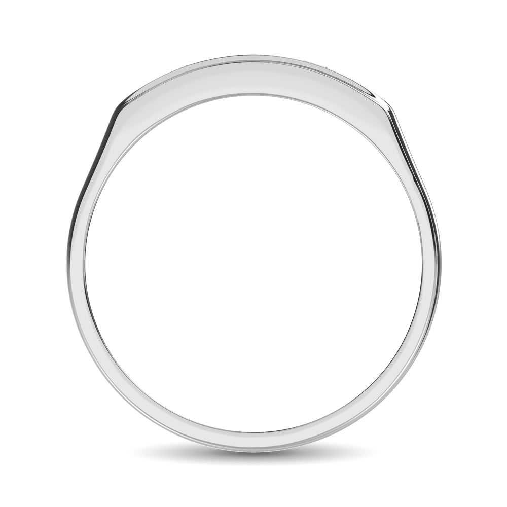 Diamond 1/2.Tw. Mens Machine Band in 10K White Gold
