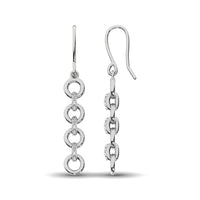 Thumbnail for Sterling Silver 1/20 Ctw Drop Earrings
