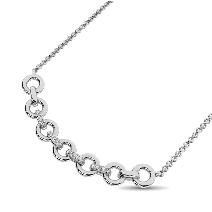 Sterling Silver Diamond Accent Fashion Necklace