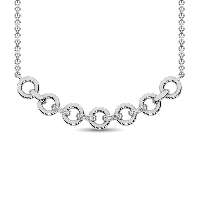 Sterling Silver Diamond Accent Fashion Necklace