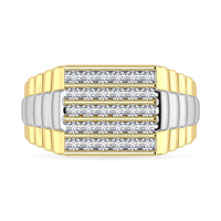 Thumbnail for Diamond 1/2.Tw. Mens Rolex Ring in 10K Two Tone Gold