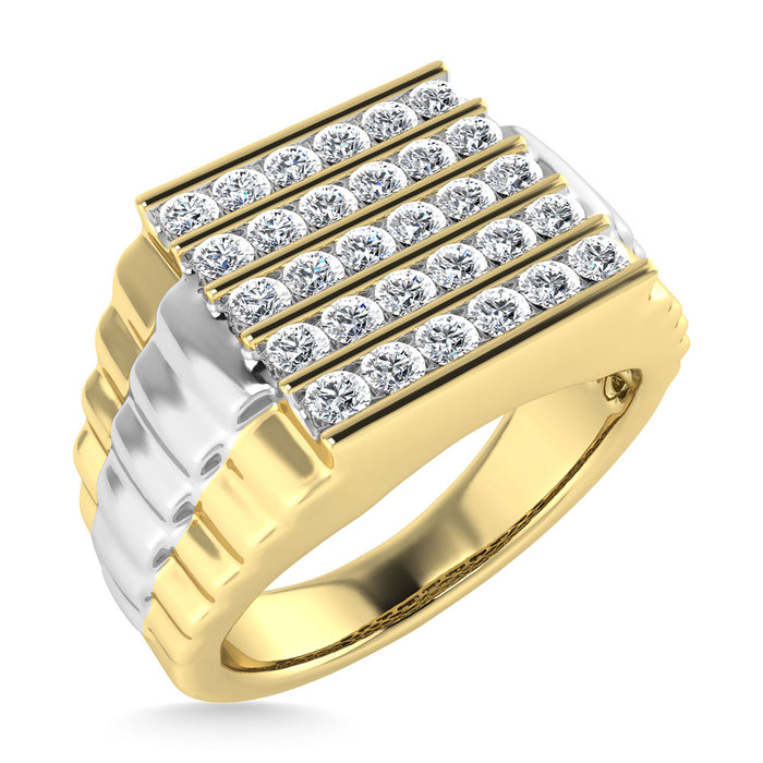 Diamond 1/2.Tw. Mens Rolex Ring in 10K Two Tone Gold