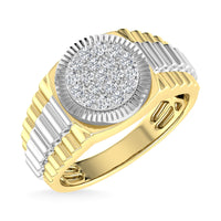 Thumbnail for Diamond 1/2.Tw. Mens Rolex Ring in 10K Two Tone Gold