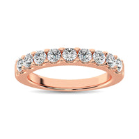 Thumbnail for 14K Rose Gold Diamond 2/5 Ct.Tw. 9 Stone Anniversary Band