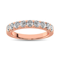 Thumbnail for 14K Rose Gold Diamond 1 Ct.Tw. 9 Stone Anniversary Band