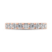 Thumbnail for 14K Rose Gold Diamond 1 Ct.Tw. 9 Stone Anniversary Band