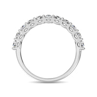 Thumbnail for 14K White Gold Diamond 5/8 Ct.Tw. 9 Stone Anniversary Band