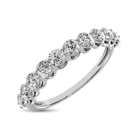 Thumbnail for 14K White Gold Diamond 3/4 Ct.Tw. 9 Stone Anniversary Band